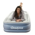 Beautyrest Hi Loft 15" Twin Size Air Mattress with External Pump Blow up Air Bed 1Year
