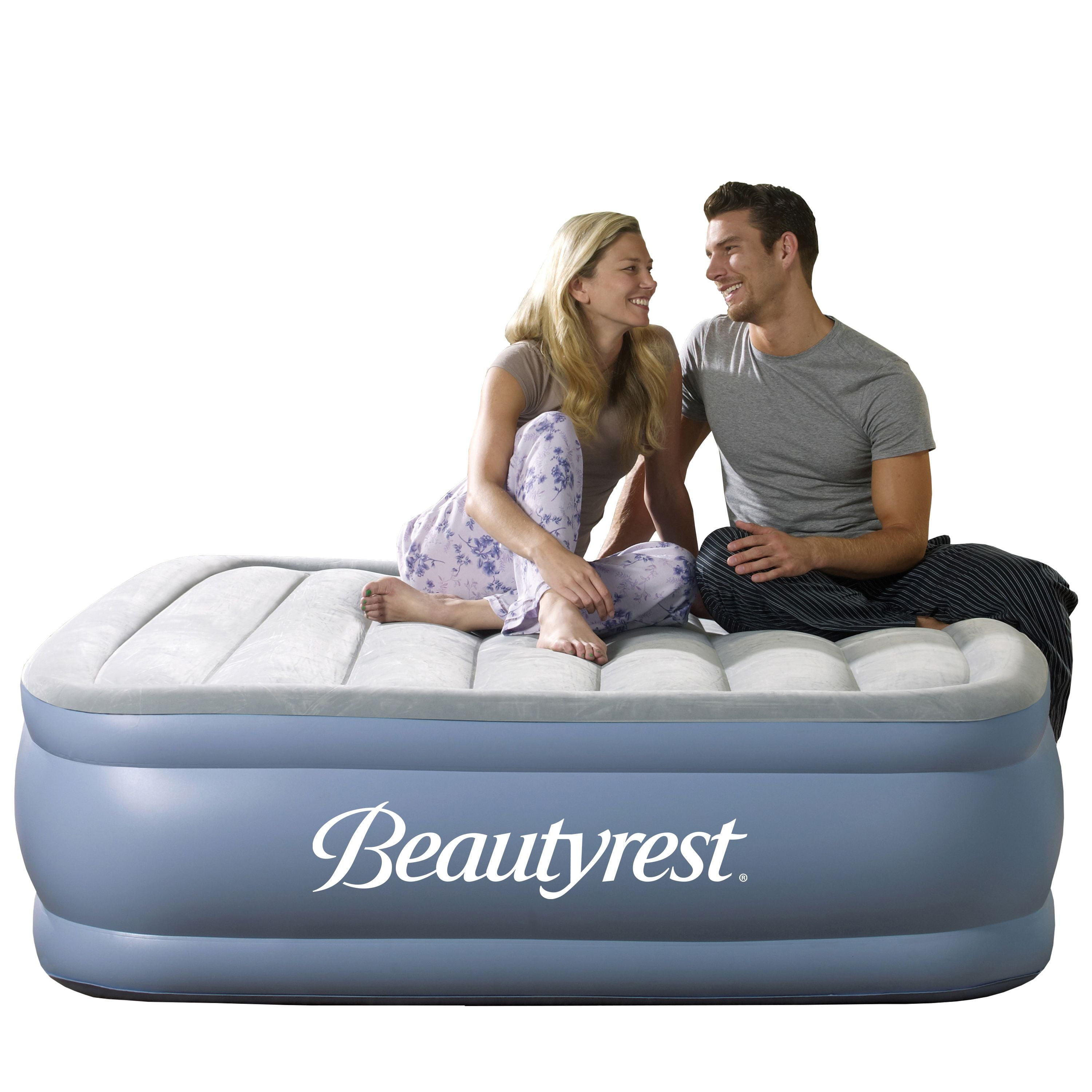 Free Shipping Beautyrest Hi Loft 16 Full Size Air Mattress with Edge Support and High Power External Pump Blow Up Mattress Best for Home Guests Camping Fits Standard Sheets 1 Year Warranty