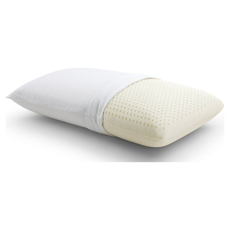Beautyrest Latex Foam Bed Pillow with Removable Cover, Standard, Cotton