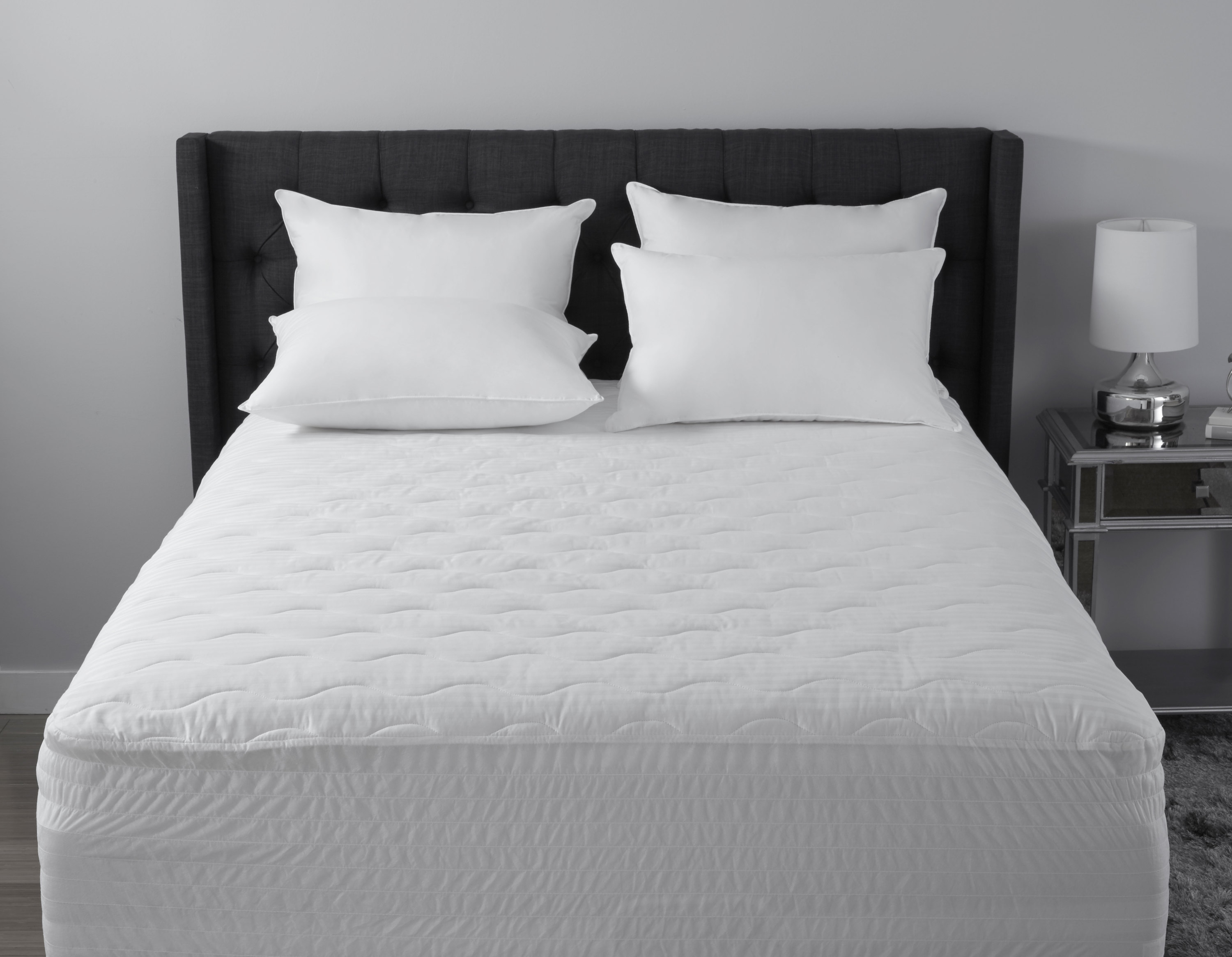 beautyrest luxury cotton dobby stripe mattress pad