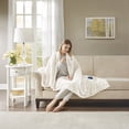 thumbnail image 1 of Beautyrest Oversized Faux Fur Electric Heated Throw, 50x70", Ivory, 1 of 10