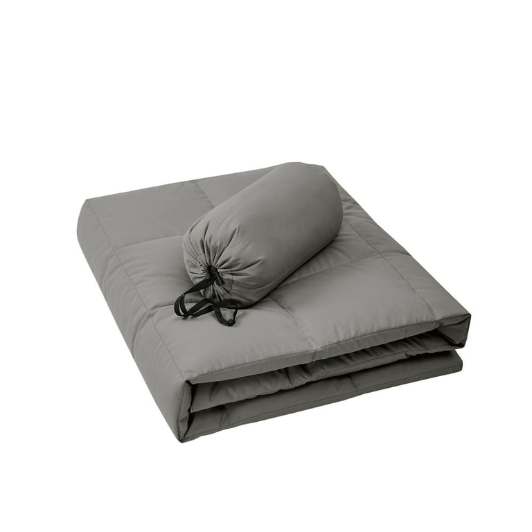 Beautyrest Packable Oversized Down Throw With Slumber Pouch Gray