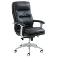 thumbnail image 1 of Beautyrest Platinum Sofil Bonded Leather Executive Chair Black 2/Pack 49404BVS, 1 of 8