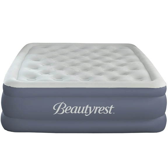 Beautyrest Sensalux 18" Inflatable Air Bed Blow up Mattress with Built-in Pump Queen