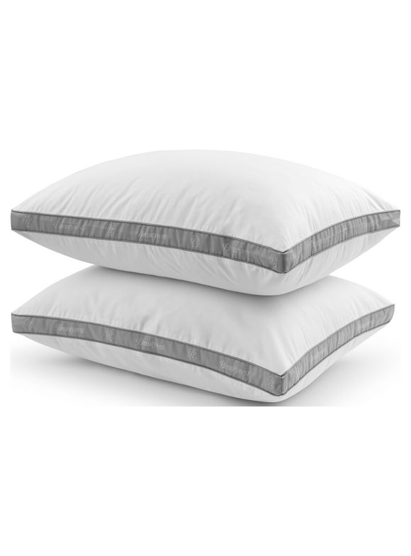Beautyrest Signature Ribbon Bed Pillow 2 Pack, Standard/Queen, Polyester