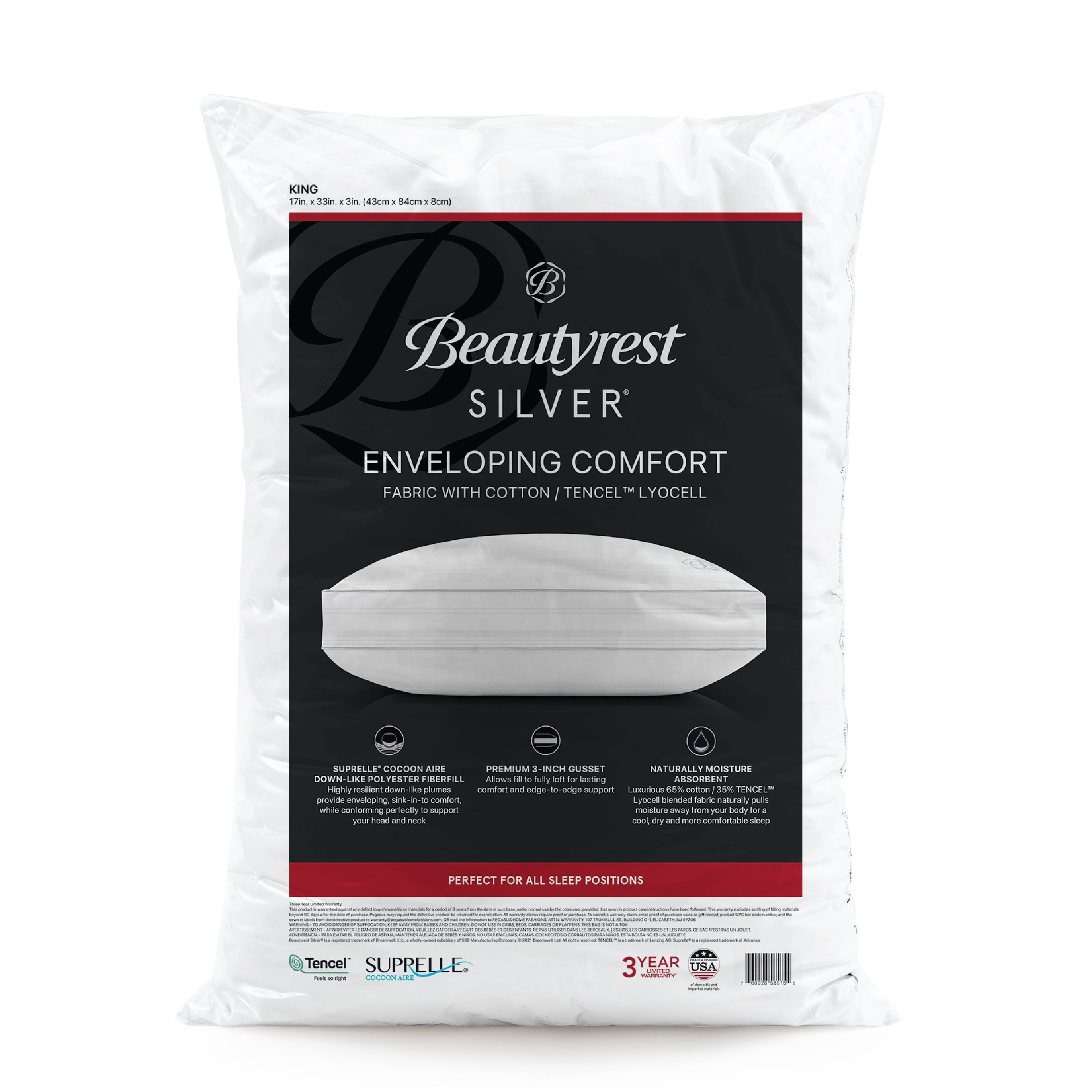 beautyrest black luxurious down alternative pillow reviews