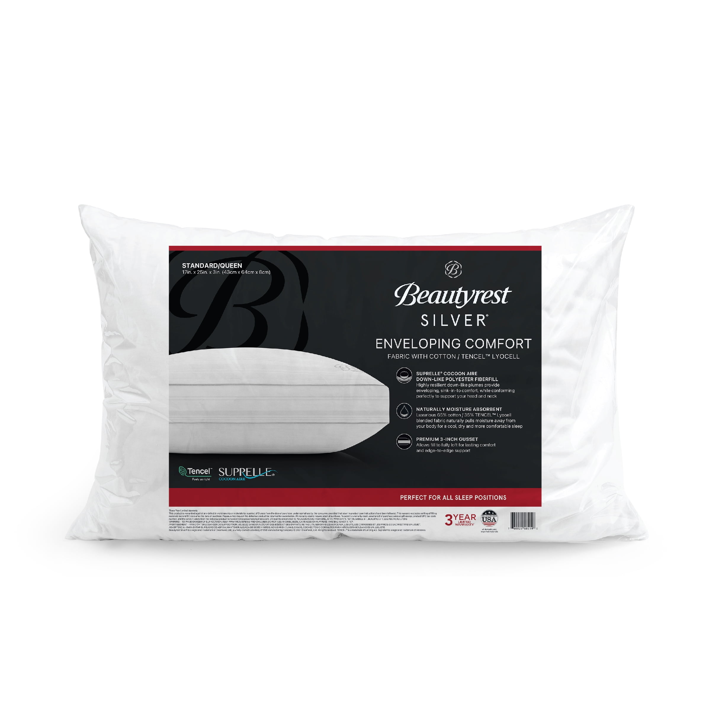 beautyrest black luxurious down alternative pillow reviews