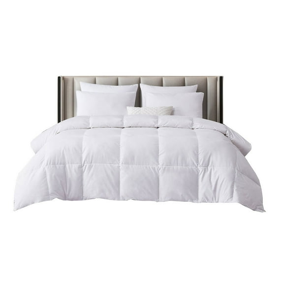 Beautyrest Tencel Lyocell & Cotton Blend Feather & Down Fiber Comforter 90" X 90" White Full/Queen