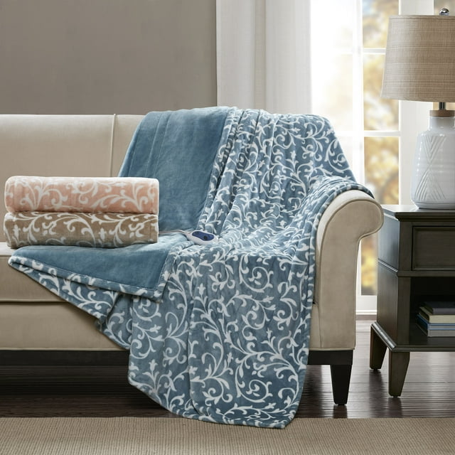 Beautyrest Tessa Oversized Electric Heated Microlight Throw