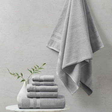 Beautyrest Transitional 6 Piece Set Cotton Feather Soft Towel in Grey BR73-2439