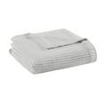 thumbnail image 1 of Beautyrest Waffle Weave Contemporary Cotton Blanket in Gray Finish, 1 of 5