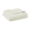 thumbnail image 1 of Beautyrest Waffle Weave Contemporary Cotton Blanket in Ivory Finish, 1 of 5