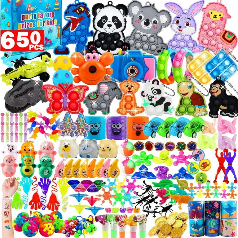 Beautysureup 650 Pcs Party Favors for Kids, Prize Treasure Box Toys for  Classroom, Fidget Toys Bulk, Goodie Bag Stuffers, Carnival Prizes, Pinata 
