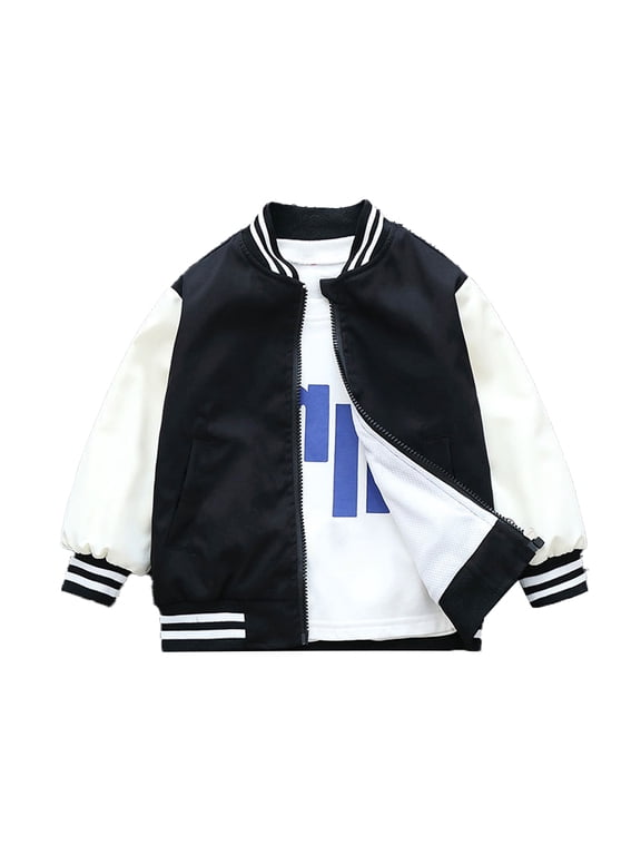 2-13T Baby Toddler Boys Girls Baseball Jacket Toddler Kids Casual Cotton Coat Outwear