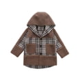 thumbnail image 1 of Beautyzll 2-14Y Toddler Baby Boys Winter Coat Kids Plaid Double Breasted over Coats Long Jackets for, 1 of 11