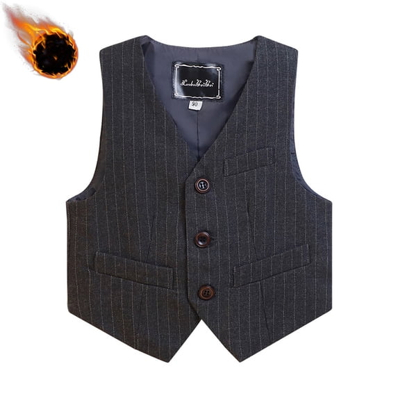 Beautyzll 2-15Y Toddler Baby Boys Slim Fit Formal Suit Vest Kids V-Neck Dress Waistcoat for Suit or Tuxedo Wedding Party