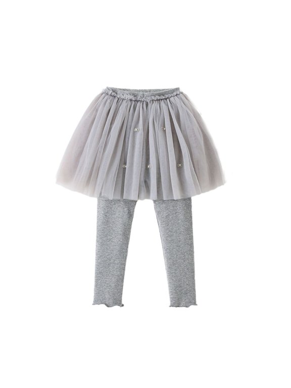 2-9 Years Kids Toddler Girls Ruffle Leggings Baby Tutu Skirt Leggings Pants