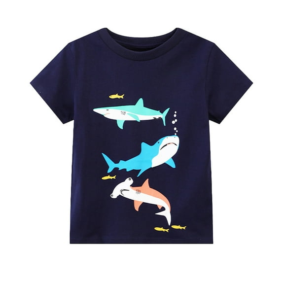 Beautyzll 3-8T Boys Summer T-Shirt for Kids Toddler Short Sleeve Cartoon Casual Tee Shirts Baby Cotton Tops