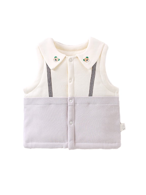 Baby Girls Cotton Vest Infant Newborn Boys Warm Sleeveless Jacket Spring Winter Waistcoat 0-3T