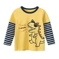 thumbnail image 1 of Beautyzll Baby Kids Boys Long Sleeve Crewneck Shirt T-Shirts 1-9T Toddler Basic T Shirt Tops Cartoon Cotton Tees, 1 of 9