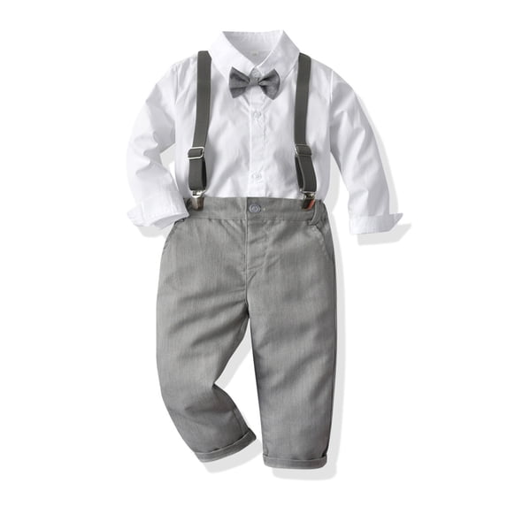 Beautyzll Baby Toddler Boys Gentleman Bowtie Formal Outfit Suits Kids Gentleman Tuxedo Outfits Clothes 1-8T