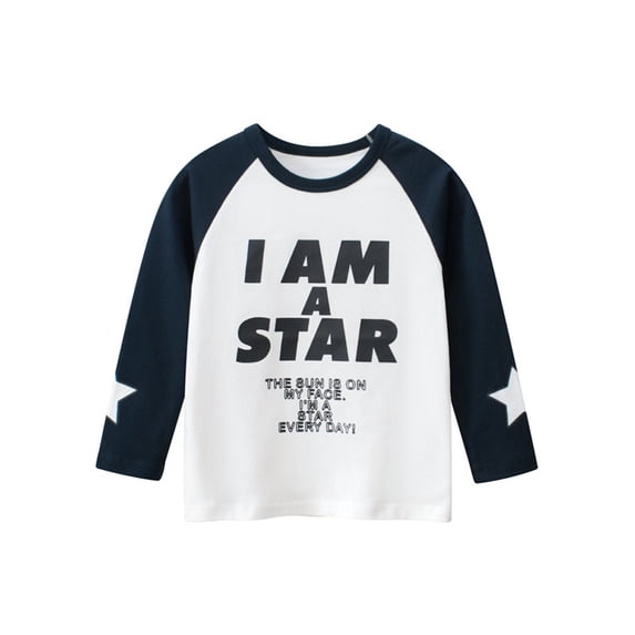 Beautyzll Kids Boys Dinosaur T-Shirts Toddler Baby Long Sleeve Crewneck Shirt Basic T Shirt Tops Cartoon Cotton Tees 1-9T