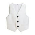 thumbnail image 1 of Beautyzll Kids Boys Formal Suit Vest Toddler Baby Classic Lapel Dress Waistcoat Vest for Wedding Party 2-15T, 1 of 6