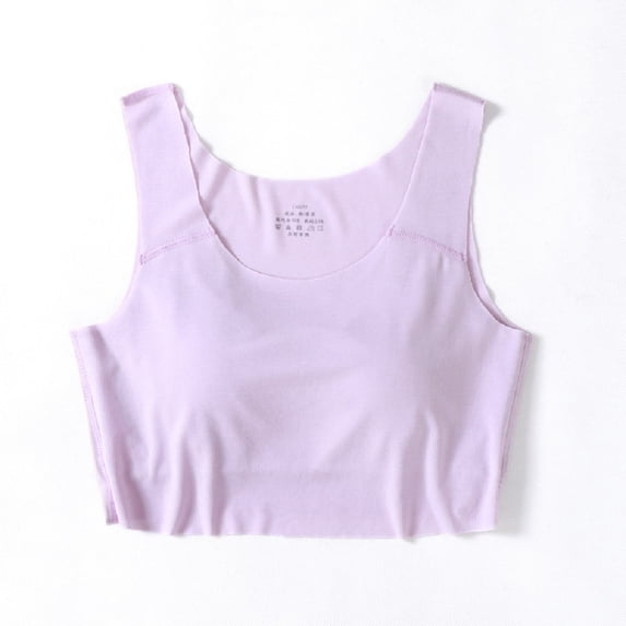 Beautyzll Kids Girl Starter Bras for Kids 13-18Y Seamless Training Cami Sports Bra Double Layer on Chest