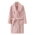 thumbnail image 1 of Beautyzll Kids Toddler Boys Girls Flannel Pajamas Bathrobe Robe Sleepwear Soft Cotton Bath Towel with Belt Soft Fuzzy Bathrobe 5-15Y, 1 of 9