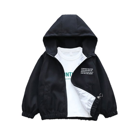 Beautyzll Kids Toddler Boys Spring Windbreakers Jacket Outwear for 2-13 Years Old Baby Girls Autumn Cartoon Zipper Hoodies Coat
