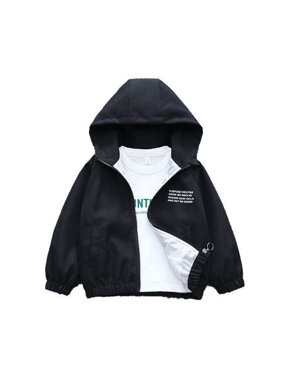 Kids Toddler Boys Spring Windbreakers Jacket Outwear for 2-13 Years Old Baby Girls Autumn Cartoon Zipper Hoodies Coat