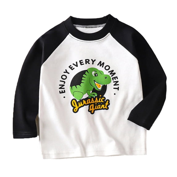 Beautyzll Toddler Baby Boys Girls Cartoon Long Sleeve Shirts 1-7T Kids Soft Basic Cotton T-Shirts Top Layering Tees Sweatshirt