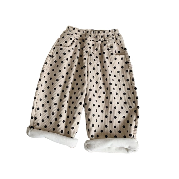Beautyzll Toddler Baby Boys Girls Polka Dot Sweatpants Athletic Active Casual Jogger Solid Pocket Sweatpants Pull on Pants 1-8T