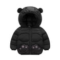 thumbnail image 1 of Beautyzll Toddler Baby Boys Girls Winter Cartoon down Coats for 2-7Y Kids Light Puffer Padded Jacket Kids Bear Hoodie Outerwear, 1 of 10