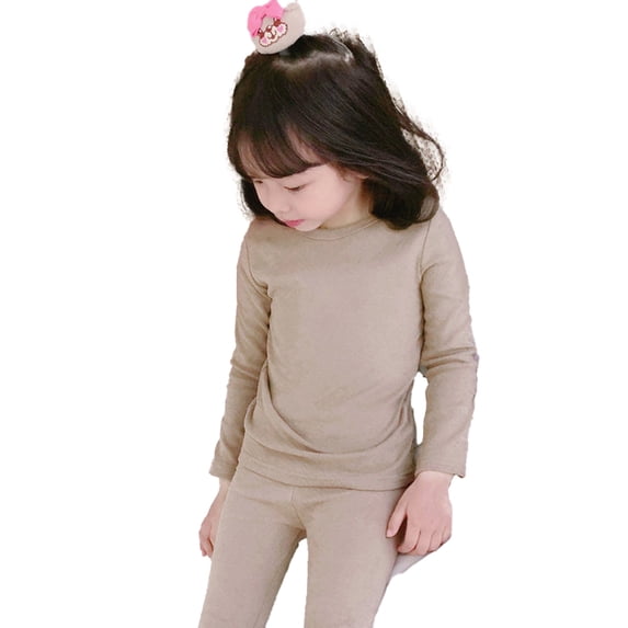 Beautyzll Toddler Baby Girls Long Sleeve Shirts 1-10T Kids Soft Basic Cotton T-Shirts Top Solid Color Layering Tees