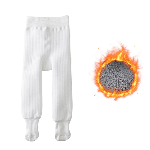 Beautyzll Toddler Baby Girls Thermal Tights Pants 0-10T Kids Newborn Winter Warm Cotton Leggings Thick Fleece Lined Leggings