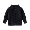 thumbnail image 1 of Beautyzll Toddler Boys Long Sleeve Pullover Knit Sweater Kids Cotton Crew-Neck Sweaters for 3-8T, 1 of 10
