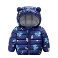 thumbnail image 1 of Beautyzll Toddler Girls Winter Cartoon down Coats for 1-7Y Baby Boys Light Puffer Padded Jacket Kids Hoodie Outerwear, 1 of 6