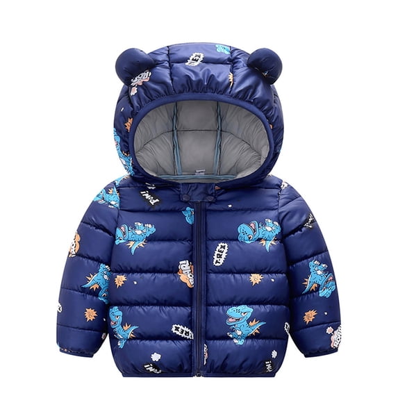 Beautyzll Toddler Girls Winter Cartoon down Coats for 1-7Y Baby Boys Light Puffer Padded Jacket Kids Hoodie Outerwear