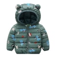 thumbnail image 1 of Beautyzll Toddler Girls Winter Cartoon down Coats for 1-7Y Baby Boys Light Puffer Padded Jacket Kids Hoodie Outerwear, 1 of 6