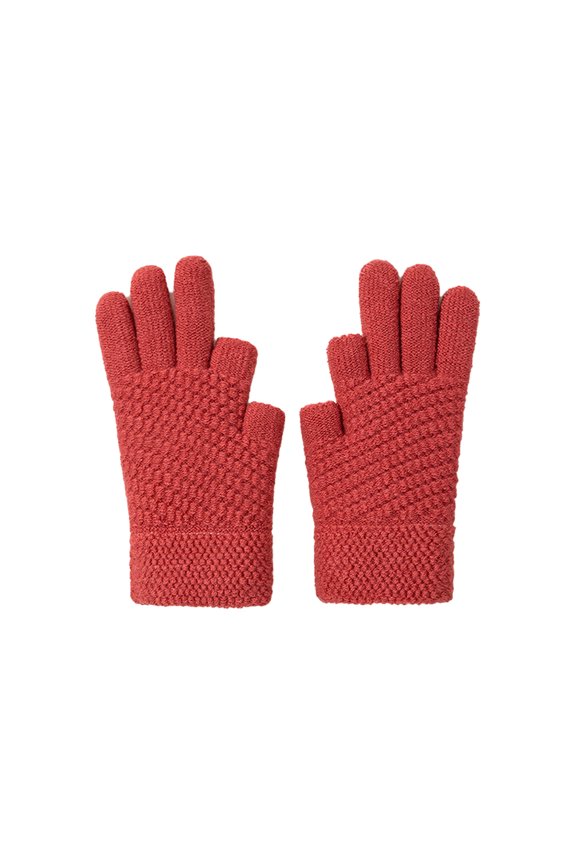 Women Winter Fingerless Touch Screen Gloves Man Texting Fingers Lined Windproof Cold Weather Freezer Work Gloves