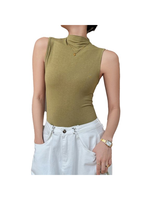 Womens Spaghetti Strap Camisole Halter Tops Summer Sleeveless Tank Tees Shirts S-3XL