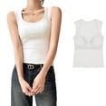 thumbnail image 1 of Beautyzll Womens Tank Tops Summer Sleeveless High Neck Ribbed Knit Slim Fitted Blouse Side Ruched Basic Tees Shirts S-XL, 1 of 8