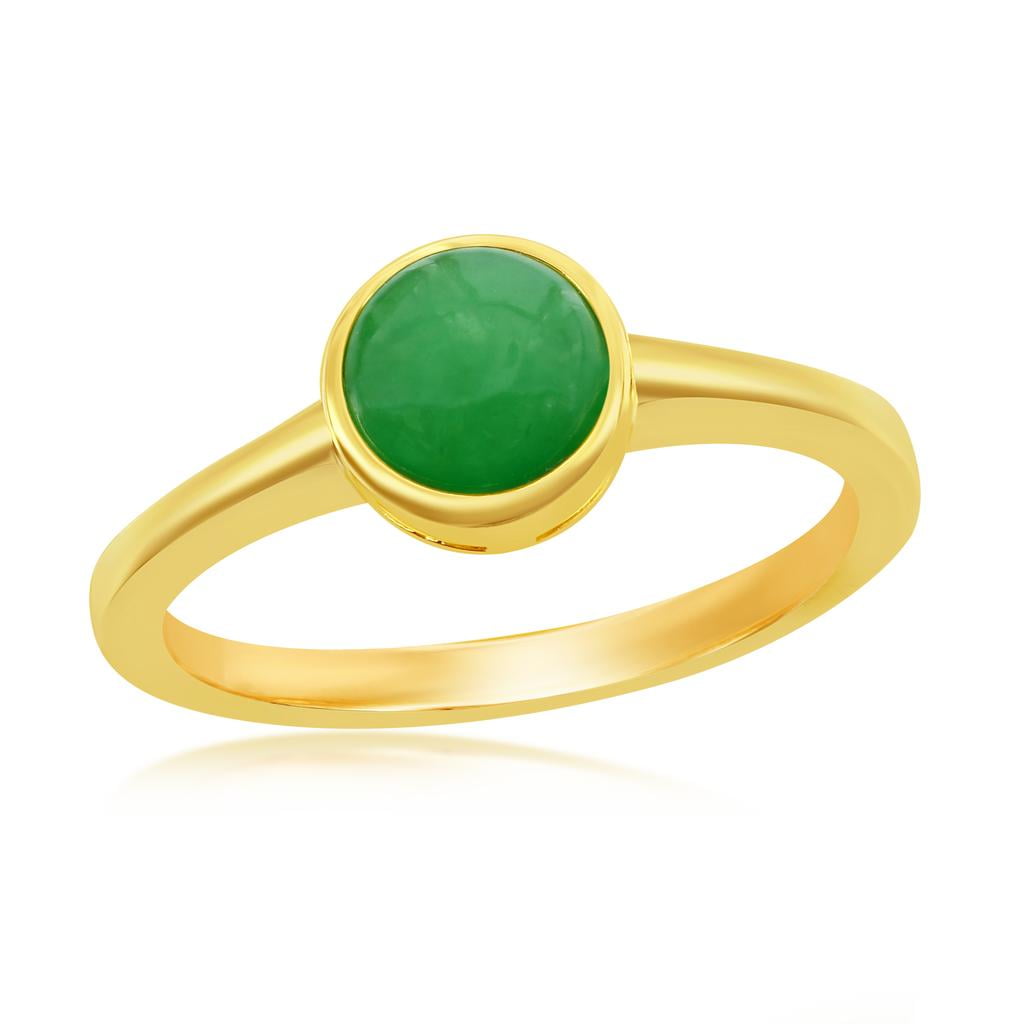 14k gold ring with jade stone deals
