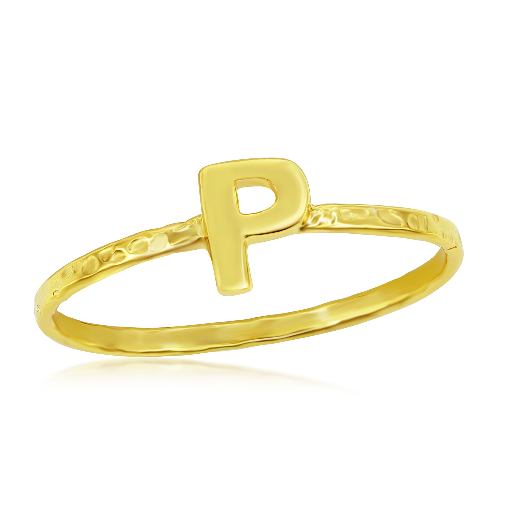 14K, 18K, 22K Real Solid Yellow Gold Round Engraved Initial Letter P Ring,  Hallmark Handmade Unique Signet Ring for Men, Valentine Gift - Etsy Israel