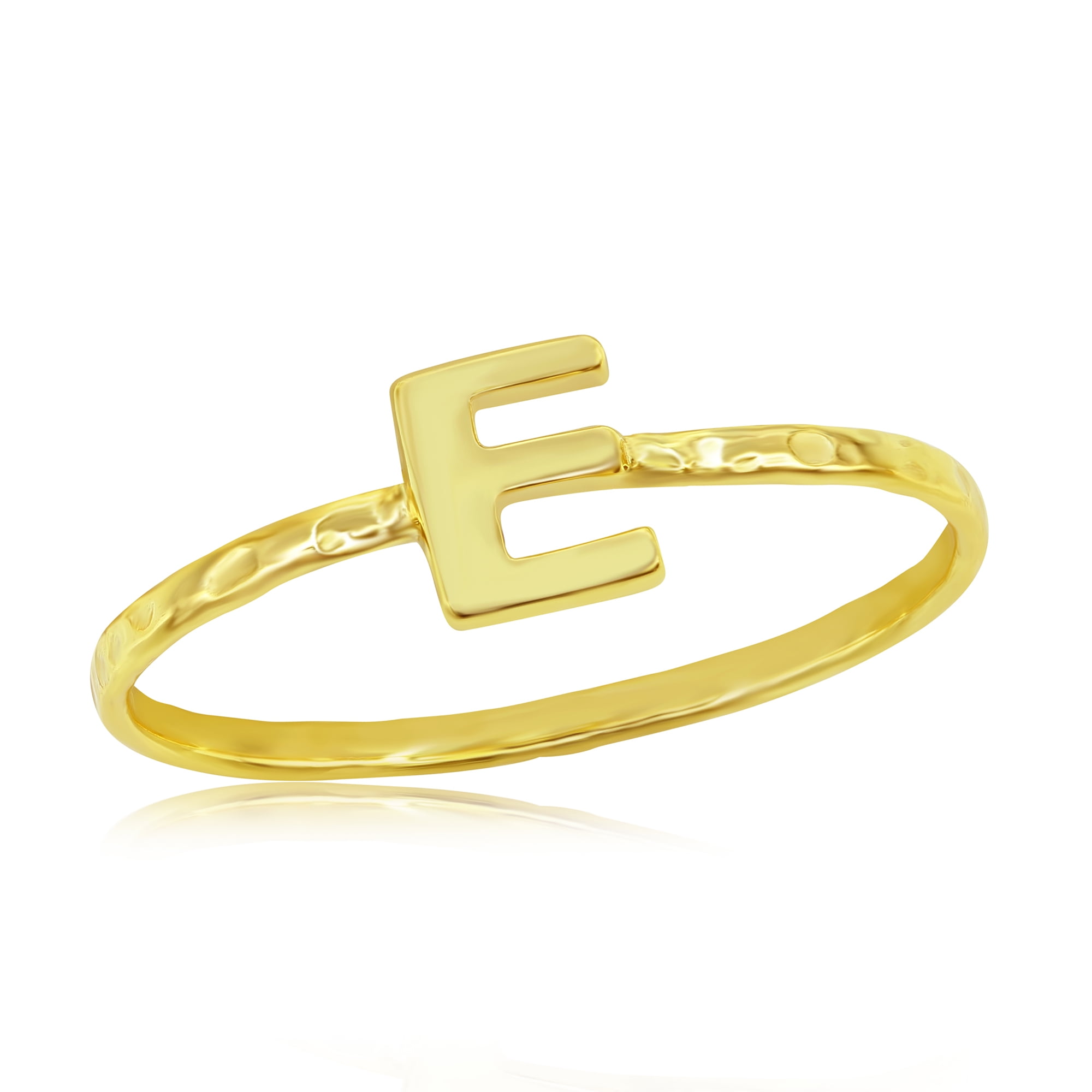 Initial Letter Alphabet Ring Yellow Gold -