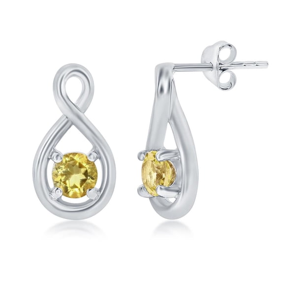 Beaux Bijoux Gemstone Earrings for Women - Dangling Infinity Earrings - Unique Meaningful Jewelry Gifts for Women