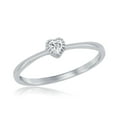 thumbnail image 1 of Beaux Bijoux Heart-Shaped Simulated Diamond CZ Stackable Dainty Promise Ring Sterling Silver Jewelry for Women or Teens-Size-7, 1 of 7