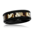 thumbnail image 1 of Beaux Bijoux Men's Black Camouflage Inlay Ring in Stainless Steel | Men's Trendy Ring | Fine Rings for Men-11, 1 of 7