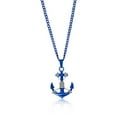 thumbnail image 2 of Men's Real 925 Sterling Silver Anchor Pendant Necklace – Gold Plated, Nautical Theme, Made In Italy 2 of 6